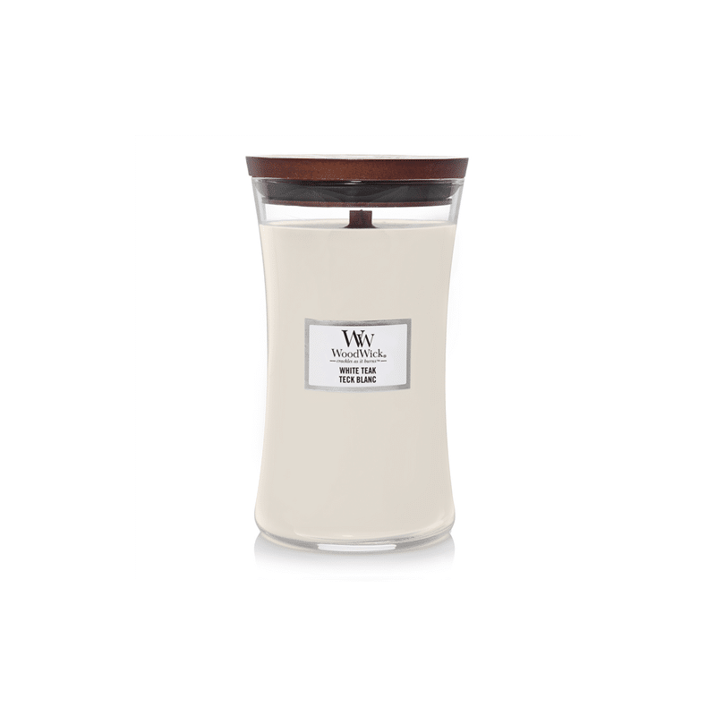 White Teak Large Candle White Teak Large Candle