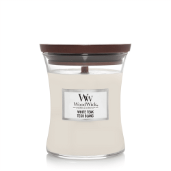 White Teak Medium Candle